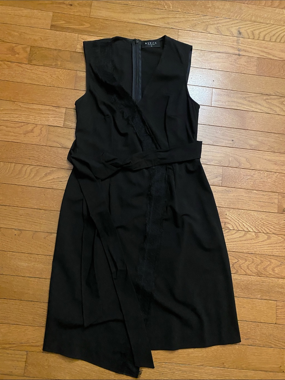 Mohito Black Sleeveless faux Wrap Dress